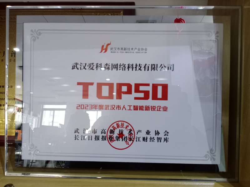 武汉市人工智能新锐企业Top50